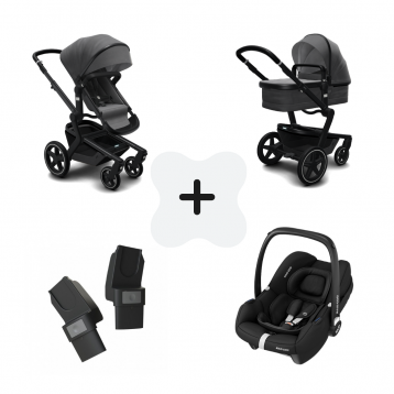 Joolz Day+ Awesome Anthracite + Maxi-Cosi Cabriofix i-Size + Autostoel Adapters